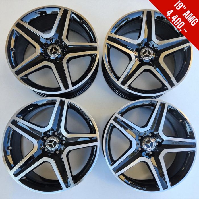 Oryginalne Felgi 19” Mercedes AMG alufelgi z dekielkami 8J ET43 5x112
