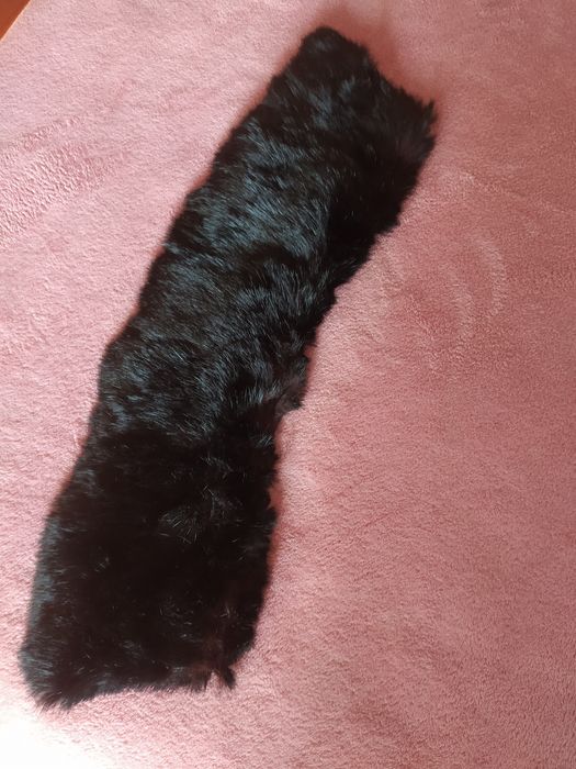 Casaco preto em pele