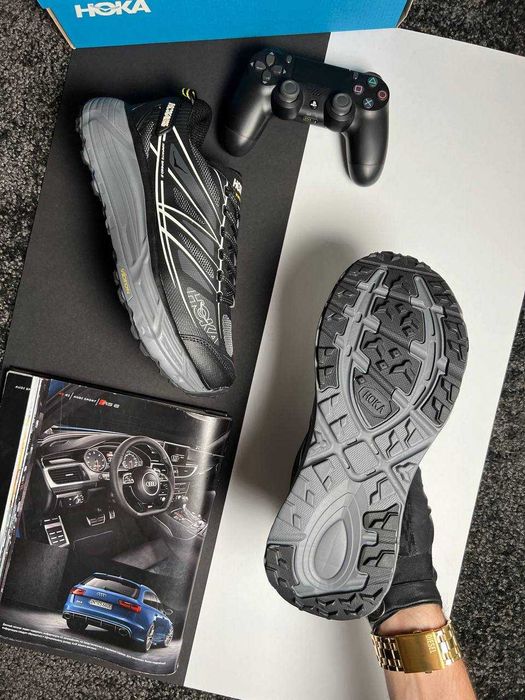 Чоловічі кросівки Hoka Mafate Speed 2 GTX  Black Grey  Gore-Tex чорні