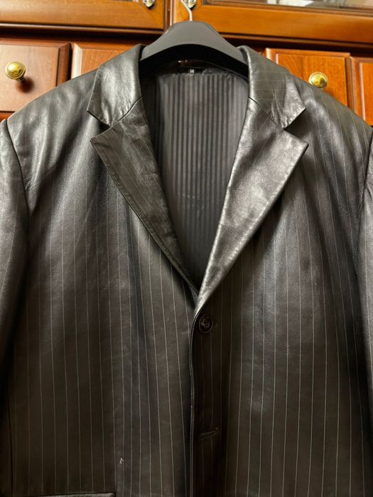 Кожаний пиджак в отличном состоянии