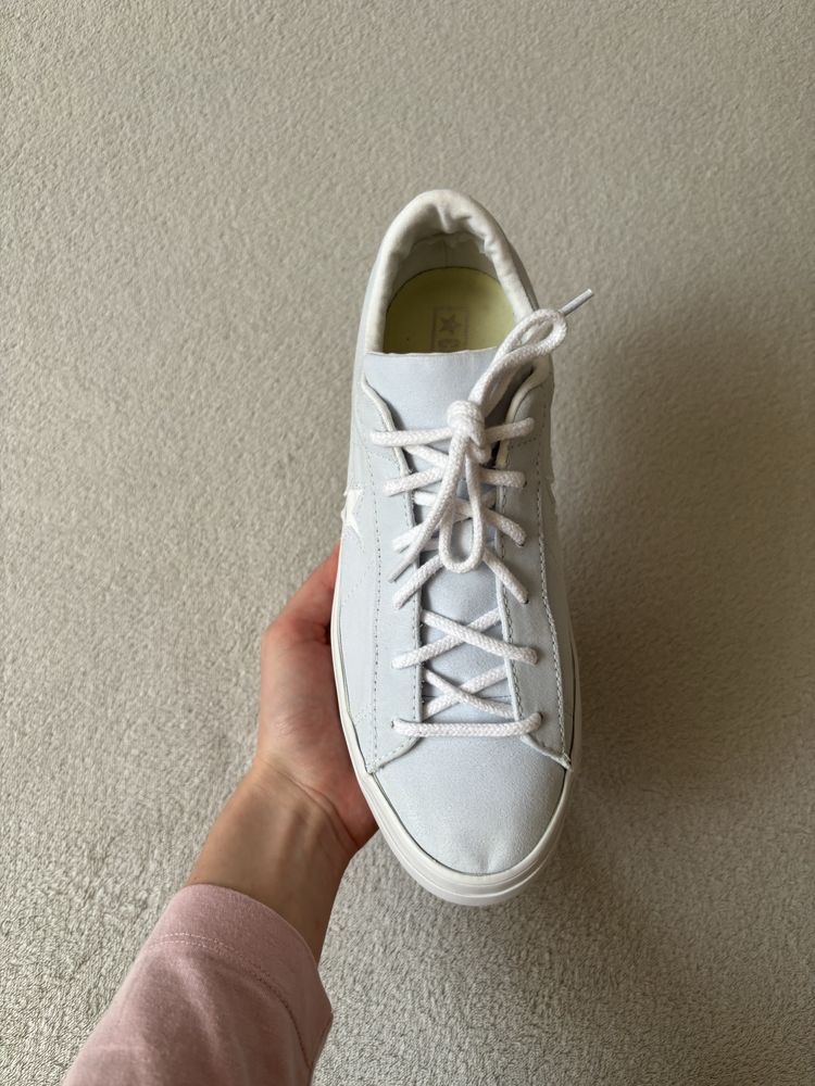 Turkusowe tenisowki na platformie Converse r.39