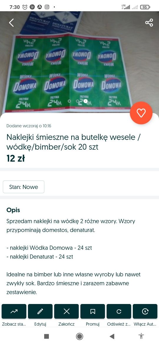 Naklejki śmieszne na butelkę wesele/wódkę/ bimber/sok 28 szt