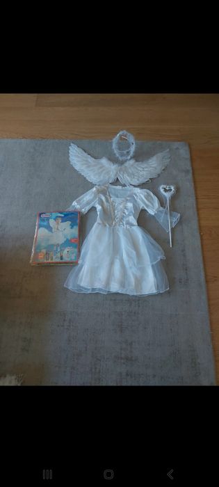 Strój aniołka skrzydełka aureolka jasełka przebranie