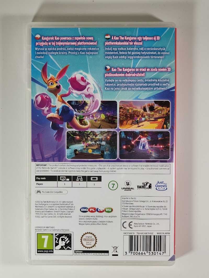 Kao The Kangaroo / Kangurek Kao / Nintendo Switch / DubbingPL / Służew