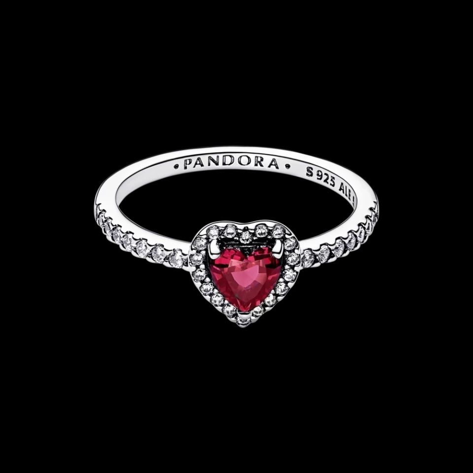 Кольцо Pandora "Красное Серце"