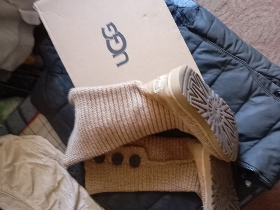 Угги женские вязаные UGG Australia шерстяные сапоги р36 23.5см ориг