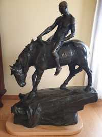 Koń przy wodopoju Constantin Meunier rzeźba z brązu