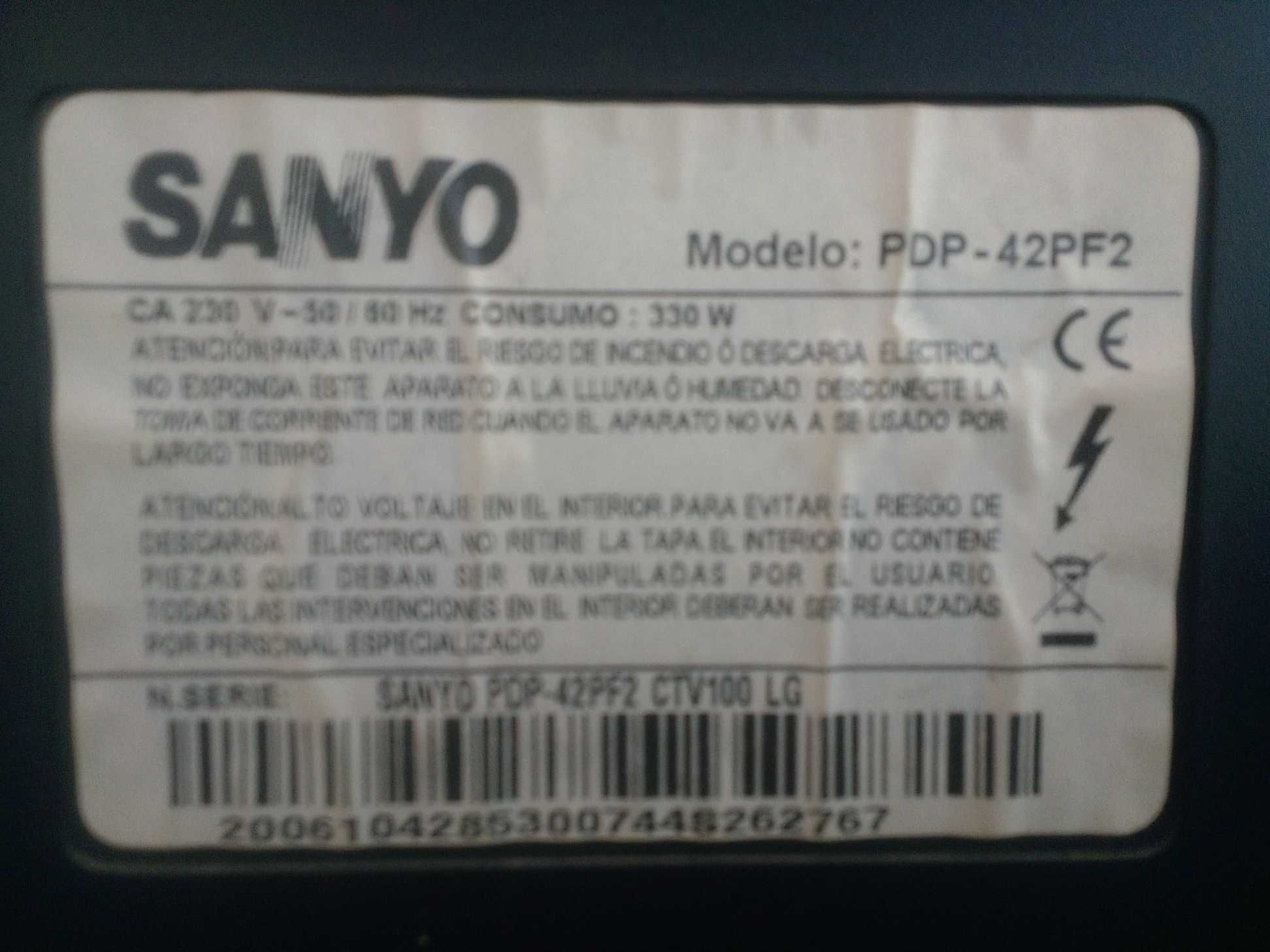 TV plasma sanyo PDP-42PF2