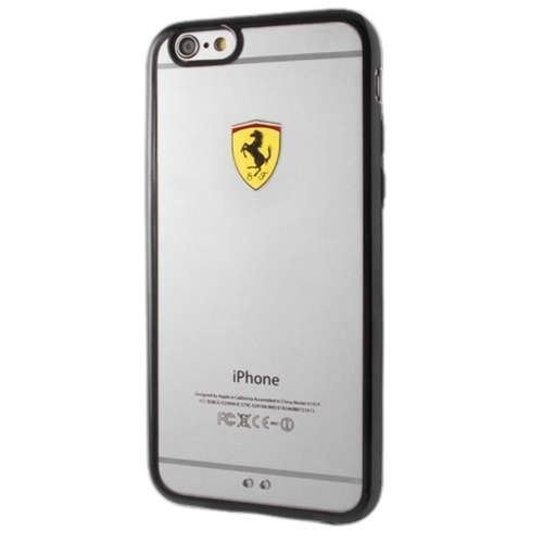 Ferrari Hardcase Fehcp6Bk Iphone 6/6S Racing Shield Transparent Black