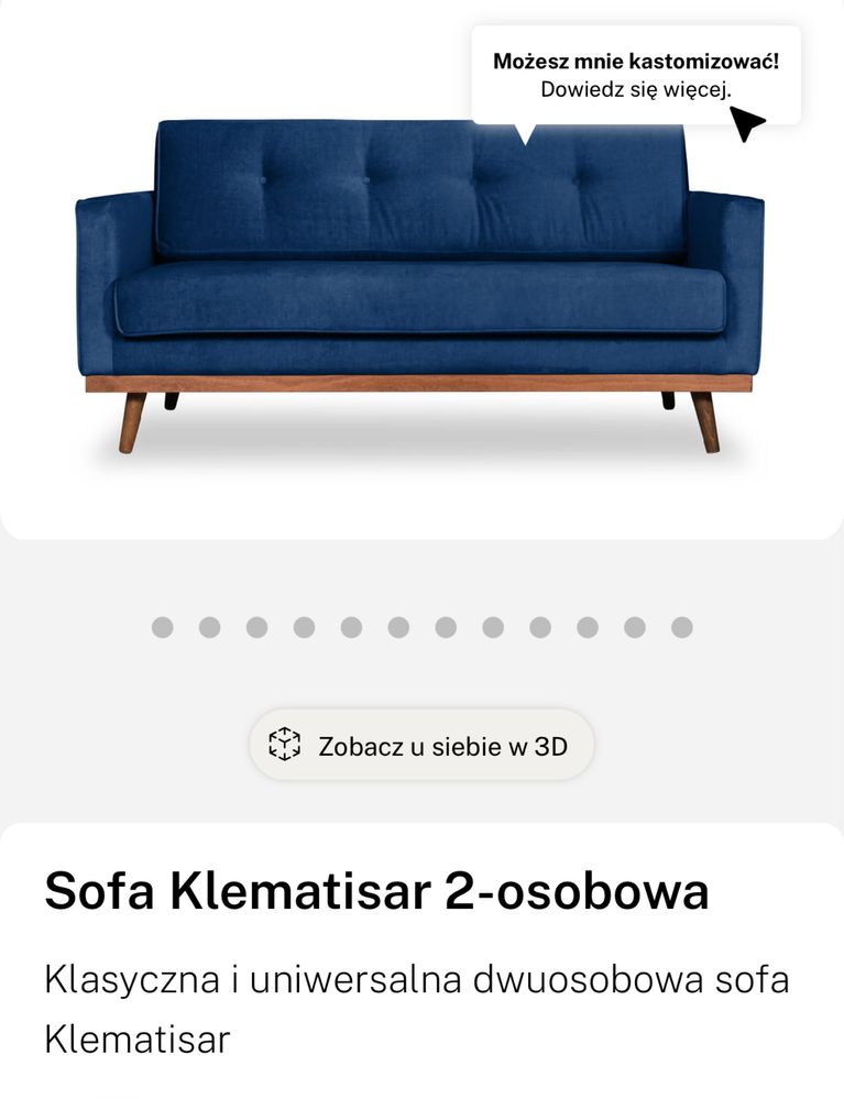 Sofa Scandicsofa Klematisar 2-osobowa