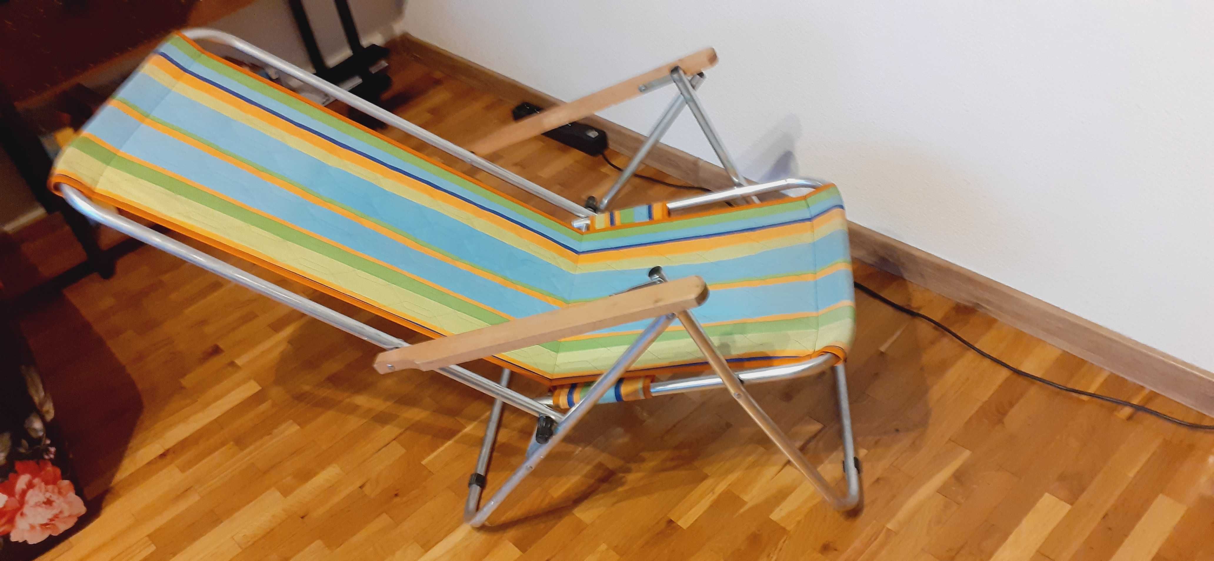 Fotel składany, leżak ogrodow, aluminiow rama-Olsztyn, cena za 2 szt.