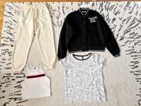 Zestaw ubrań XS 34 paka spodnie bluza top koszulka BERSHKA H&M Sinsay