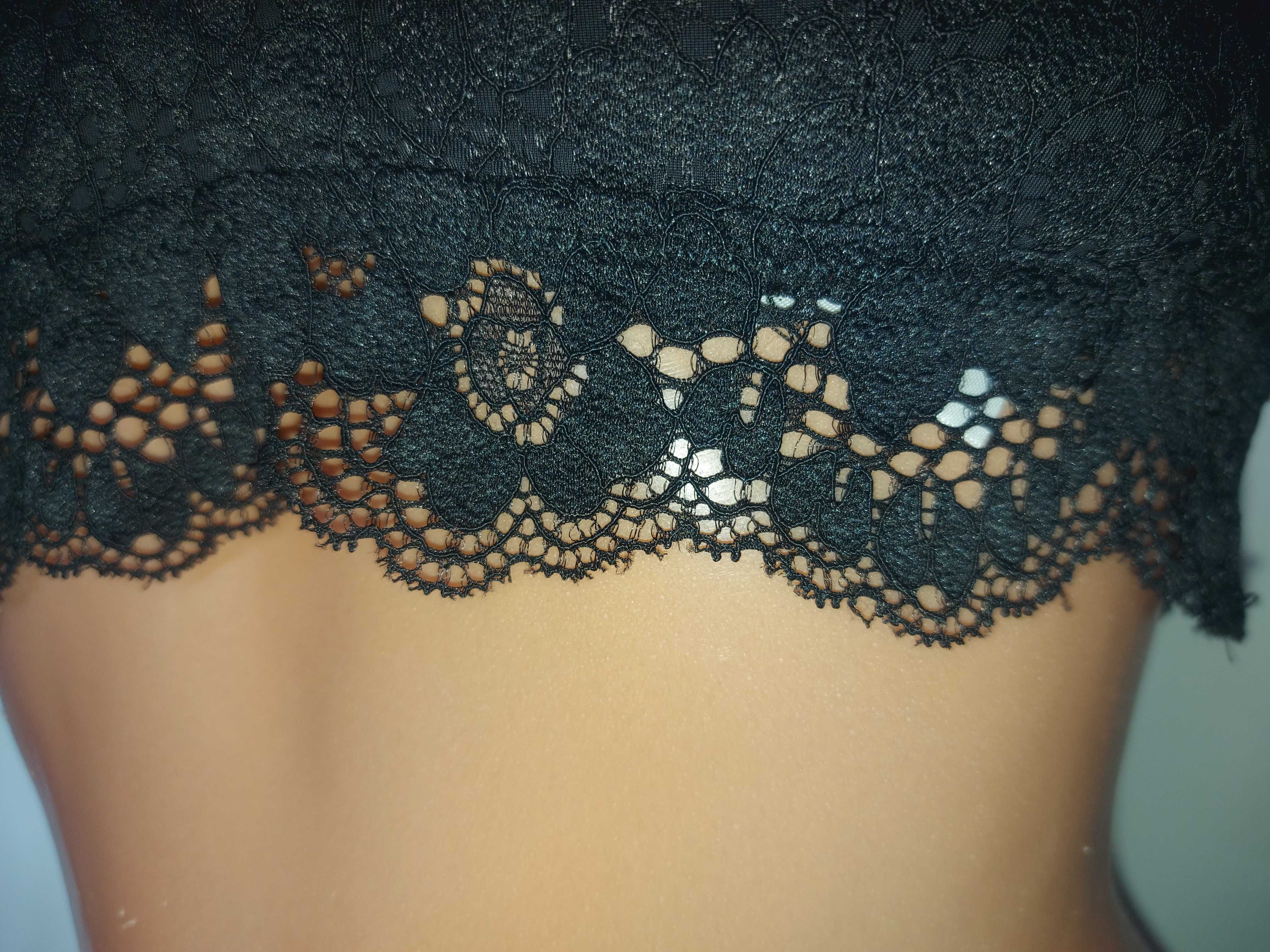 Braletka Bandeau dopasowany Top z Koronką New Yorker L Nowy