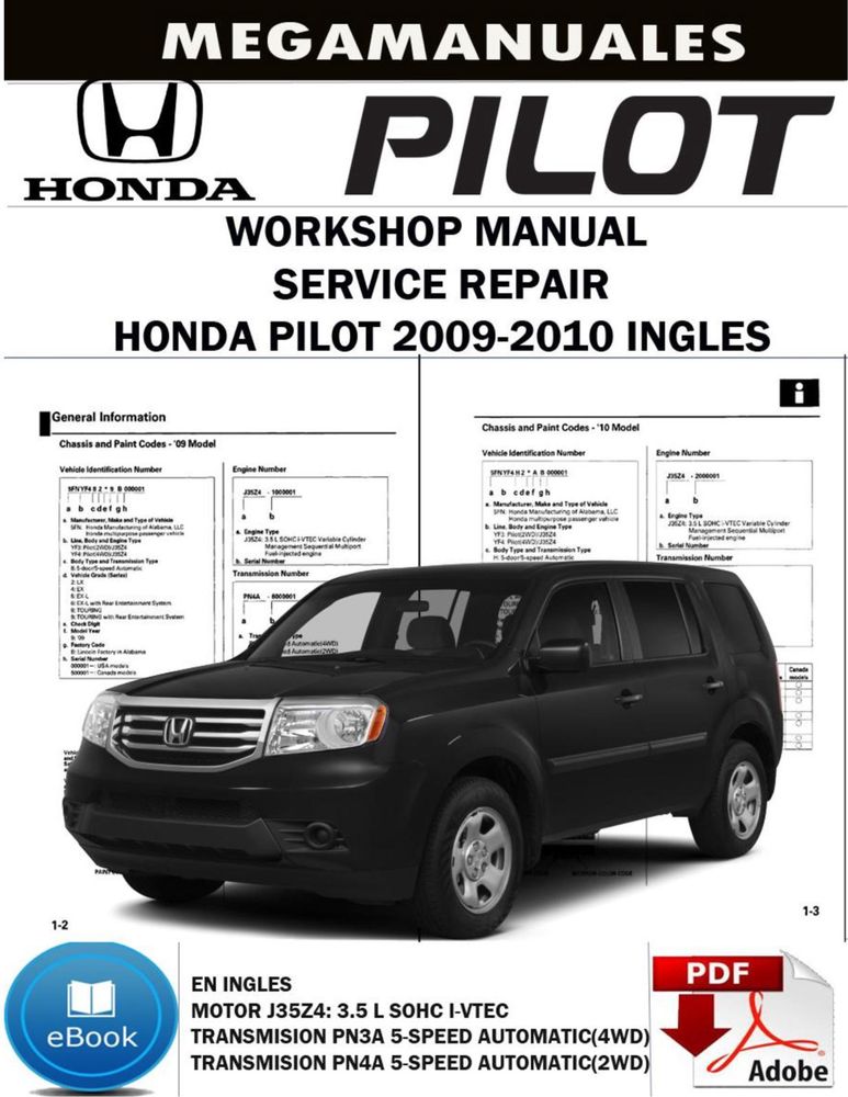 Service Manual Honda Pilot 2009-2010 Сервіс мануал інструкція