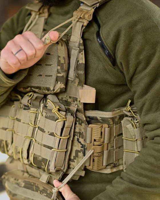 Піксель плитоноска з підсумками Sword Limit з напашником швидкий скид