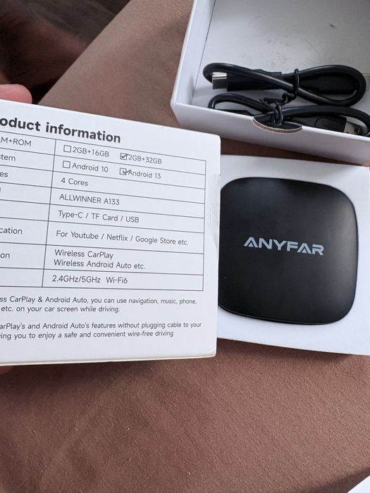 Carplay anyfar AI 7, conectar telemovel e telas em carro.