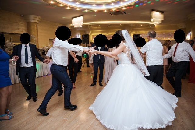 Suknia ślubna Vanilla Sposa r. 38,tren,biała ORGANTYNA, koronka