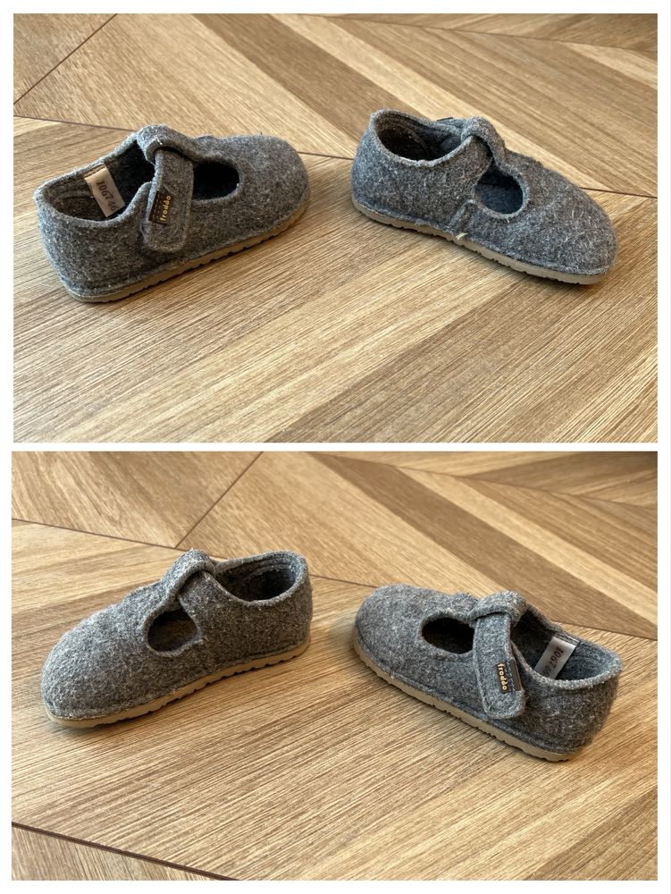 Froddo Barefoot Kapcie Flexy Gray 100% wełna stan bardzo dobry r. 23