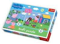 Trefl puzzle 2w1 Świnka Peppa 24 i 48 elementów 34128