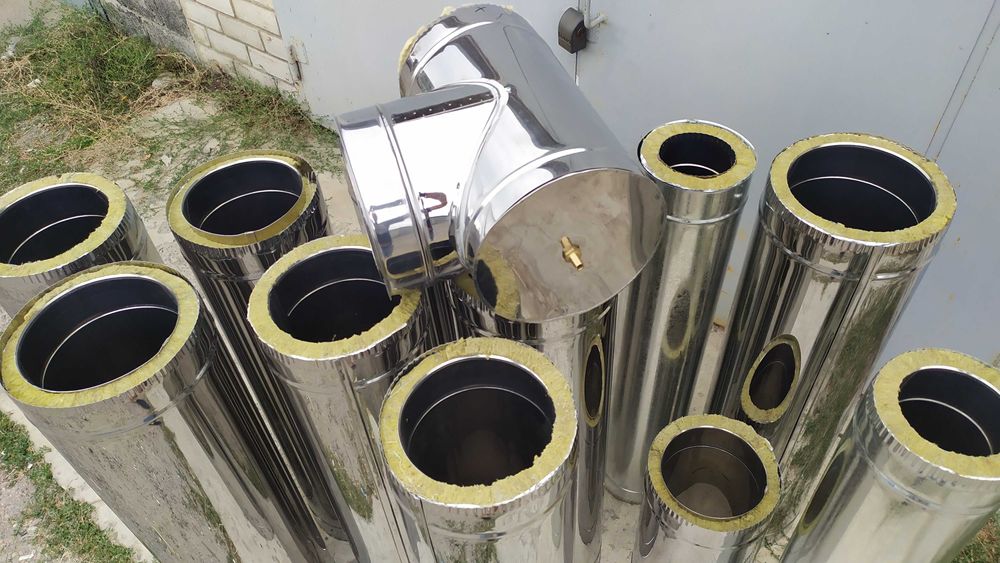 Димоход сендвіч, комін, труби на котел, труба для димохода, нержавійка