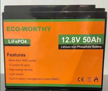 Аккумулятор lifepo4 hypery eco-worthy 12.8v  50 Ah