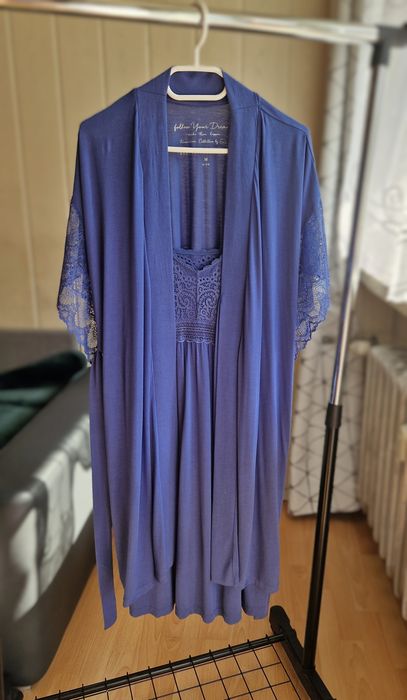 wiskozowy niebieski set Esotiq