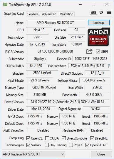 Gigabyte RX 5700 XT Gaming OC