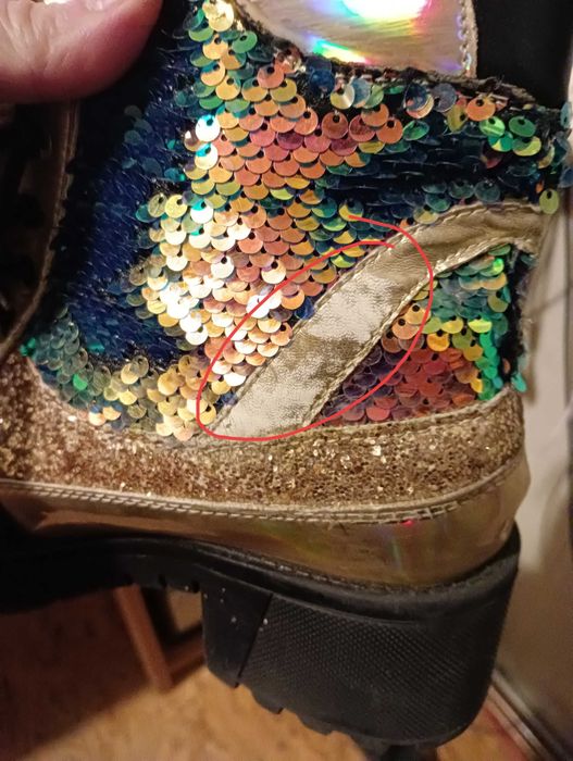 Botki z cekinami, jedyne i niepowtarzalne! Idealne na jesień