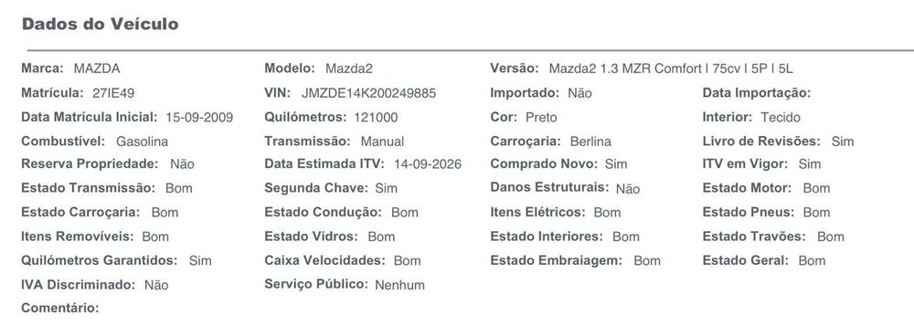 MAZDA 2 1.3 MZR COMFORT (2009)