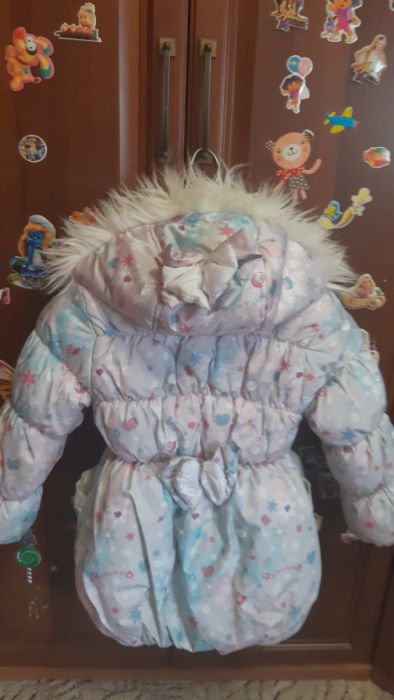 Пуховик пальто курточка куртка зима на девочку 3-5 лет