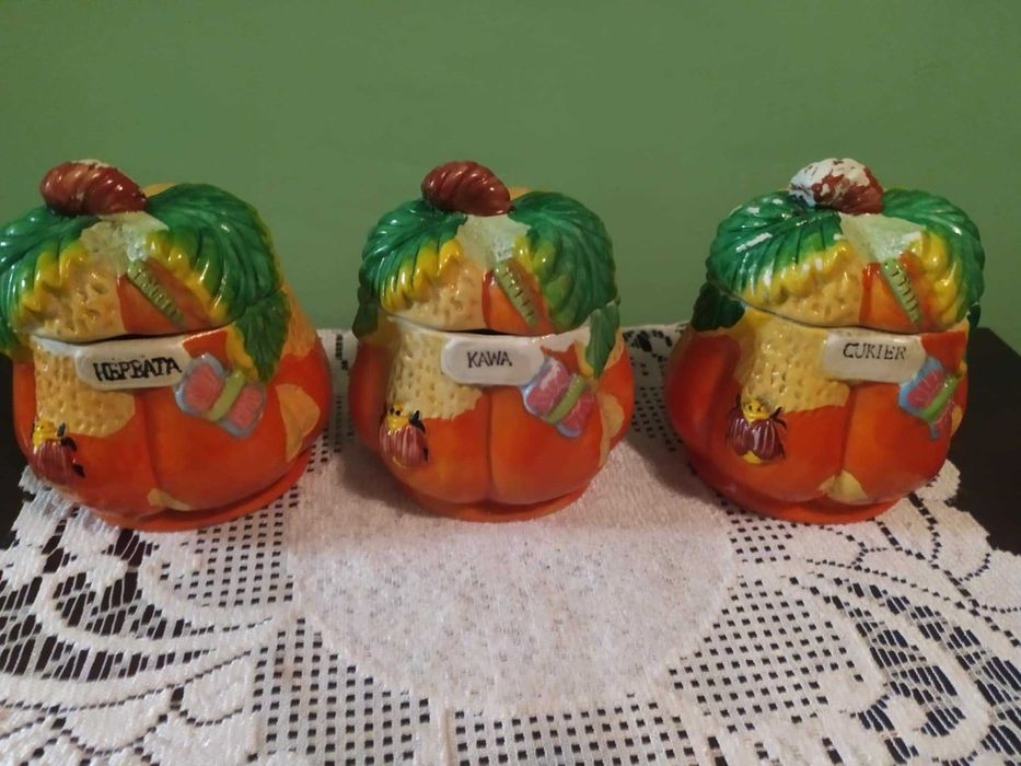 Pojemniki ceramiczne Dynie do sypkich produktów