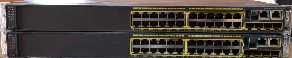 Stack 2x Switch Cisco Catalyst 2960-S 24 Portas