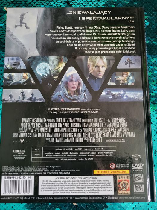 Książka I film na Dvd Ridley Scott Prometeusz