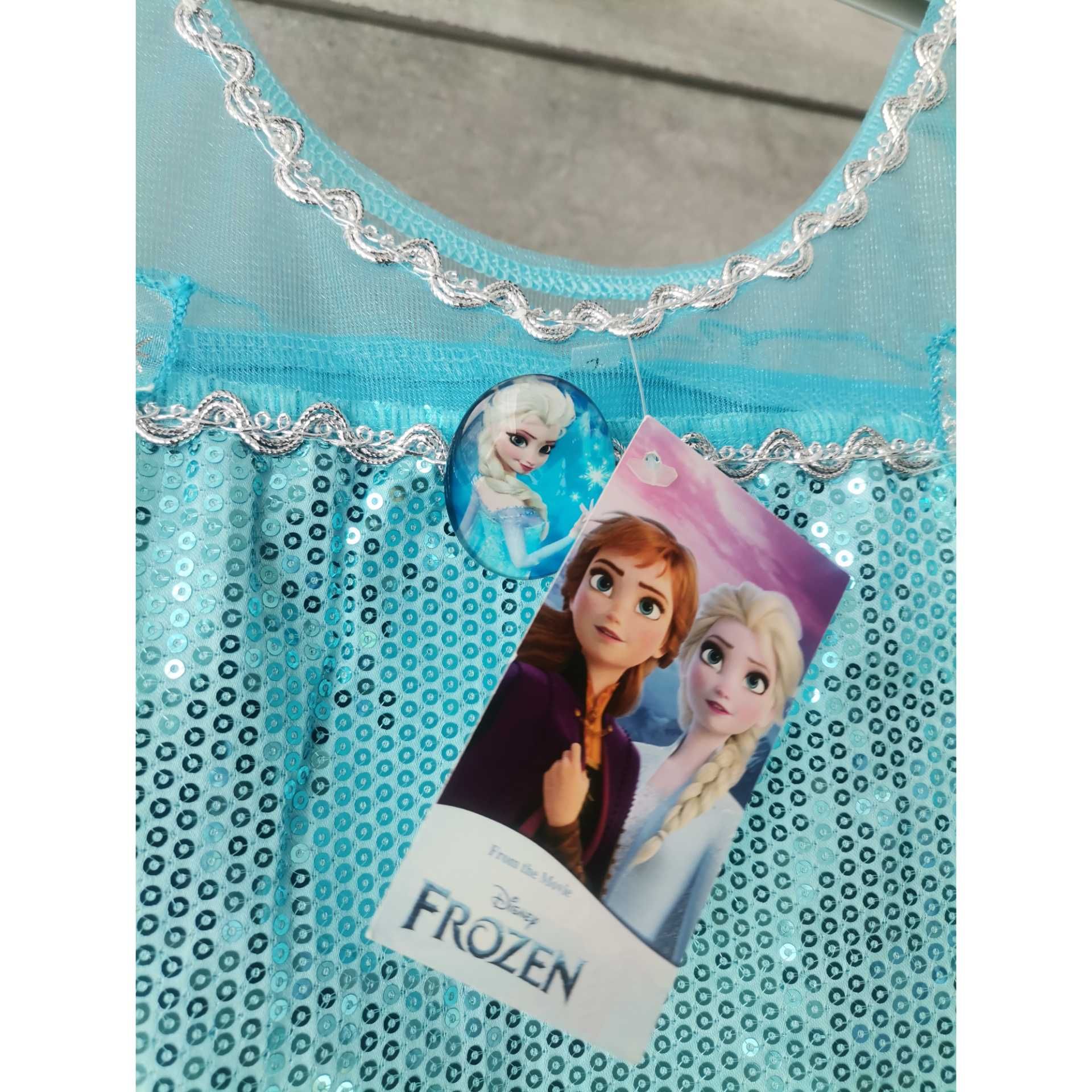 Nowy Strój Elsa 122/128 przebranie Elsa suknia Kraina lodu