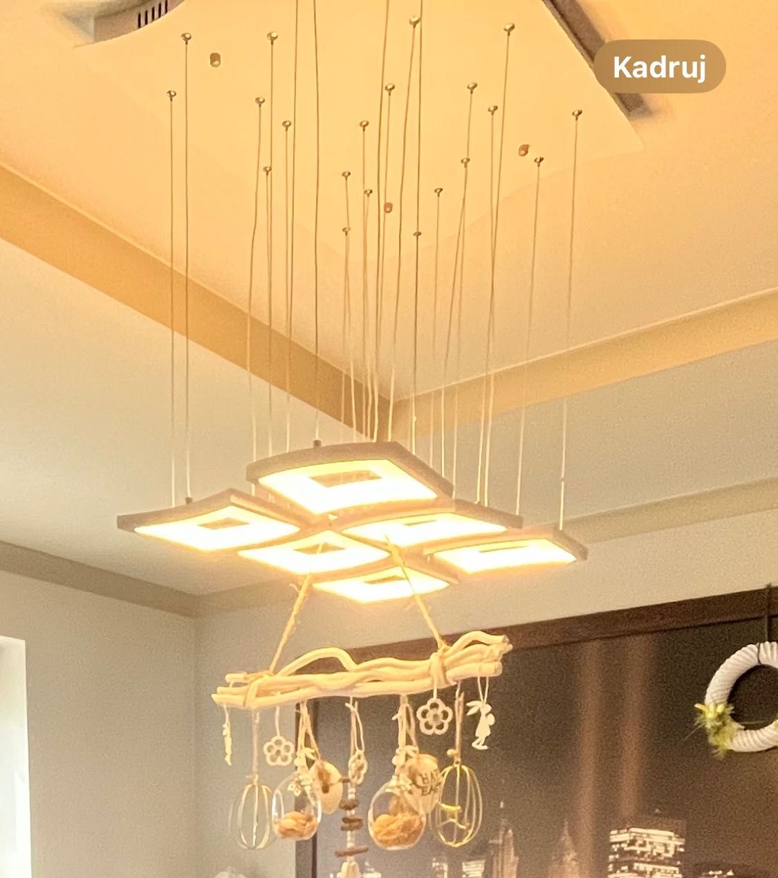 Lampa wisząca biała led