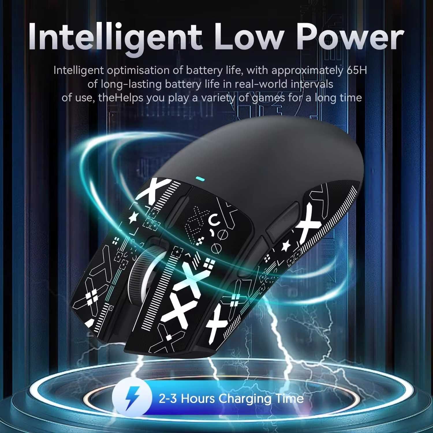 Игровая мышь Attack Shark X11 PAW3311 с зарядной базой Bluetooth Black