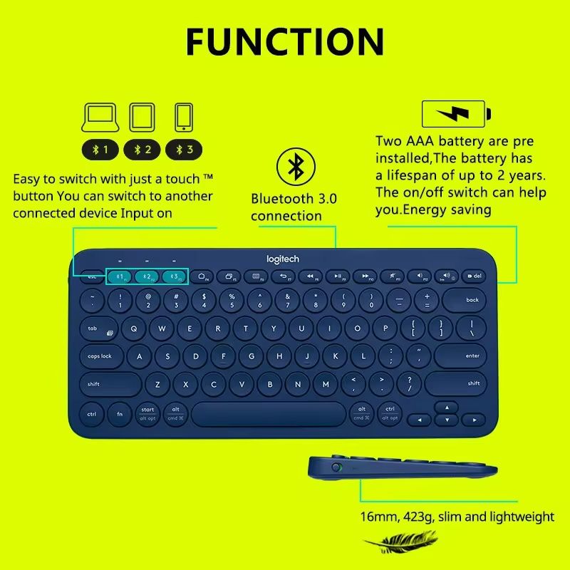 Бездротова клавіатура Logitech K380 Multi-Device Bluetooth
