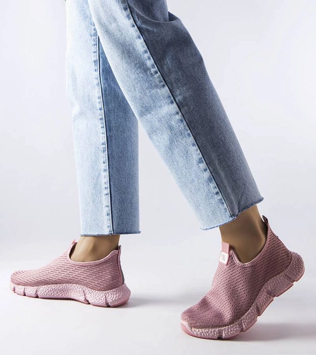 Różowe wsuwane sneakersy Yellville