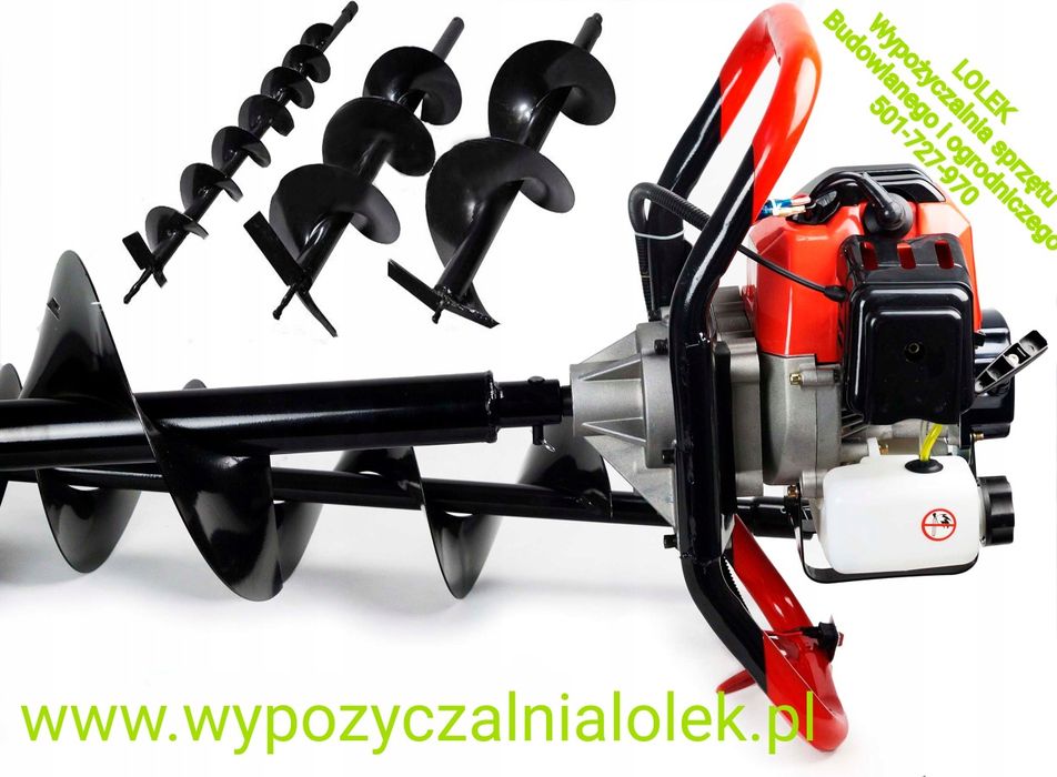 Wiertnica spalinowa świder spalinowy wynajem wypożyczalnia zagęszcz