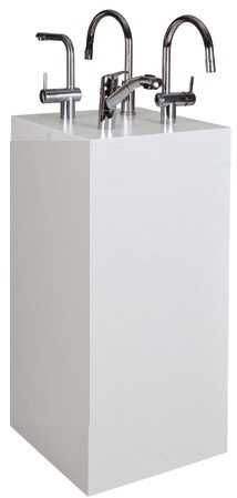 Ekspozytor biały na baterie łazienkowe/kuchenne