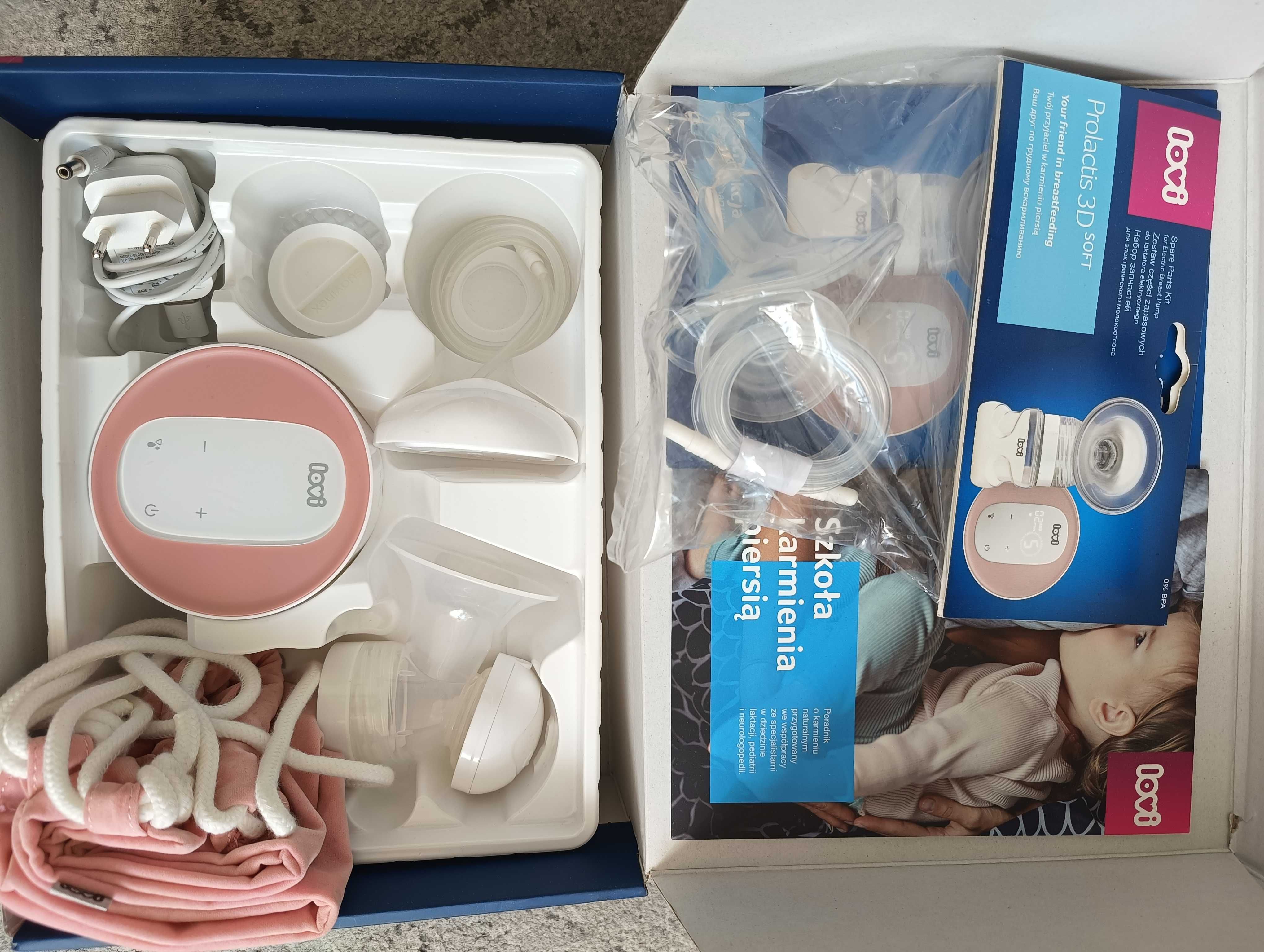 Laktator Lovi Prolactis 3D soft plus nowy zestaw części zapasowych!