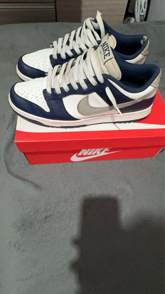 Nike dunk low summit white midnight navy