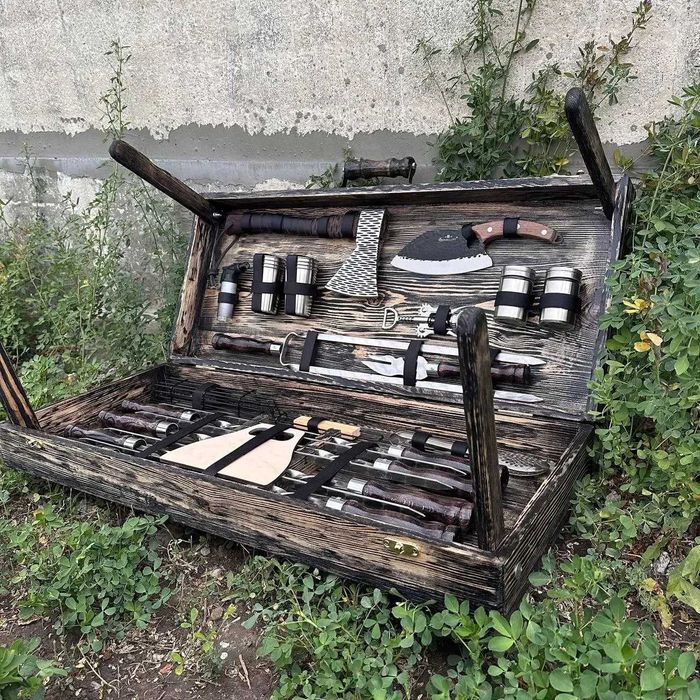 Подарунковий набір шампурів у кейсі, подарунки для чоловіків