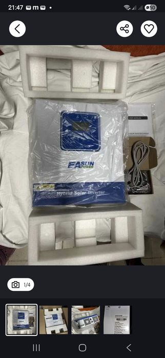 Easun Power 4квт(ISolar-SMG-II-4KW-24V-Wifi) Гібридний інвертор