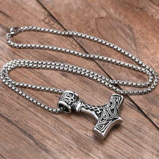 Zawieszka z Młotem Thora o wysokim połysku Wikingowie