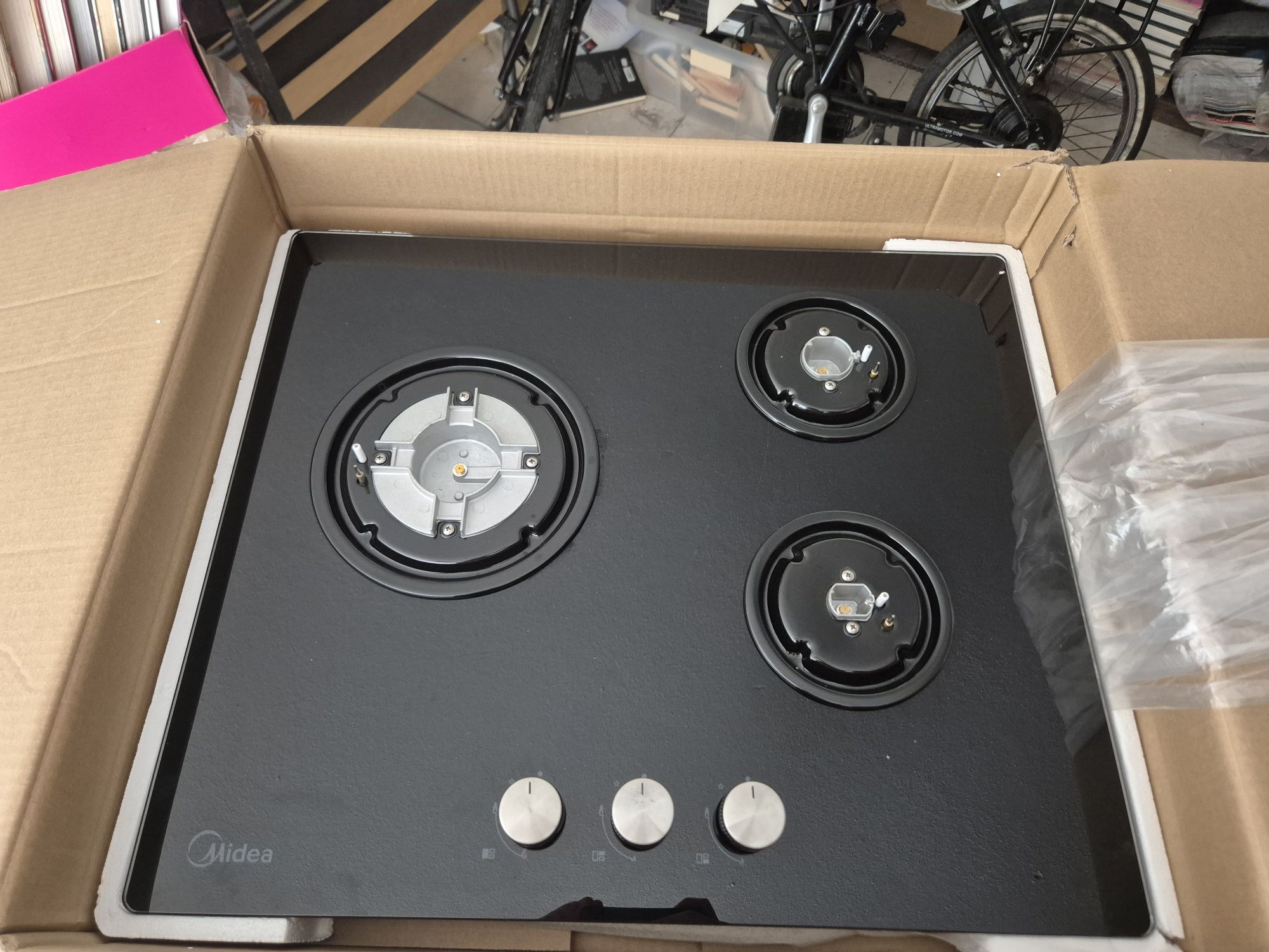 Vendo placa de gas de vidro Midea