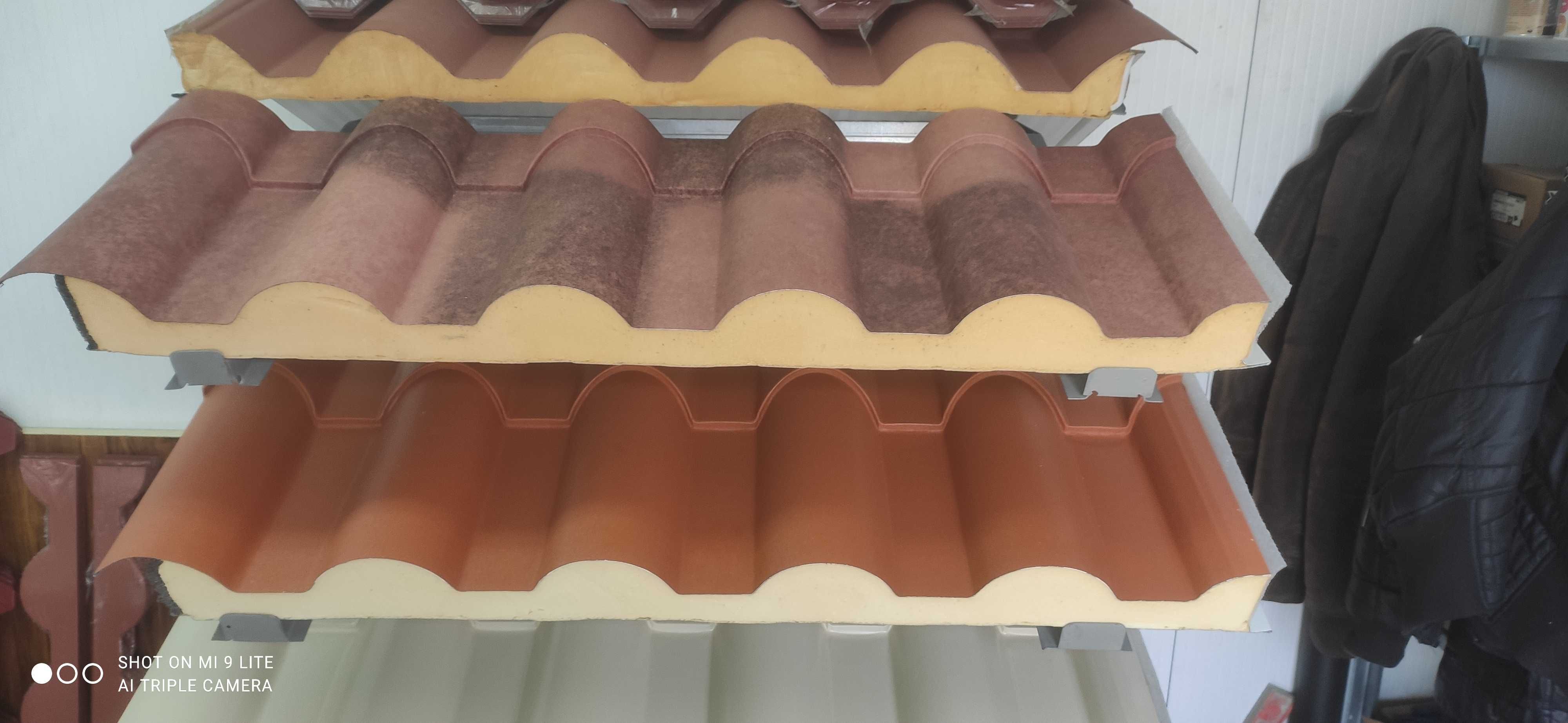 Painel sandwich de cobertura imitação telha lusa