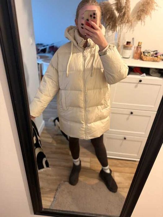 Zara kurtka puchowa XL