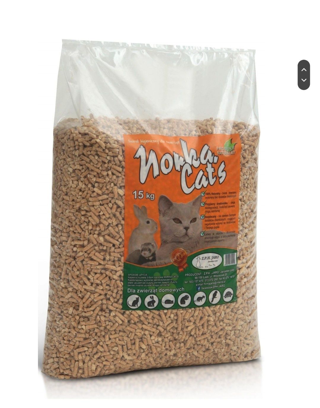 Norka Cat's Higieniczny Żwirek dla Zwierząt Domowych 30l – 15kg