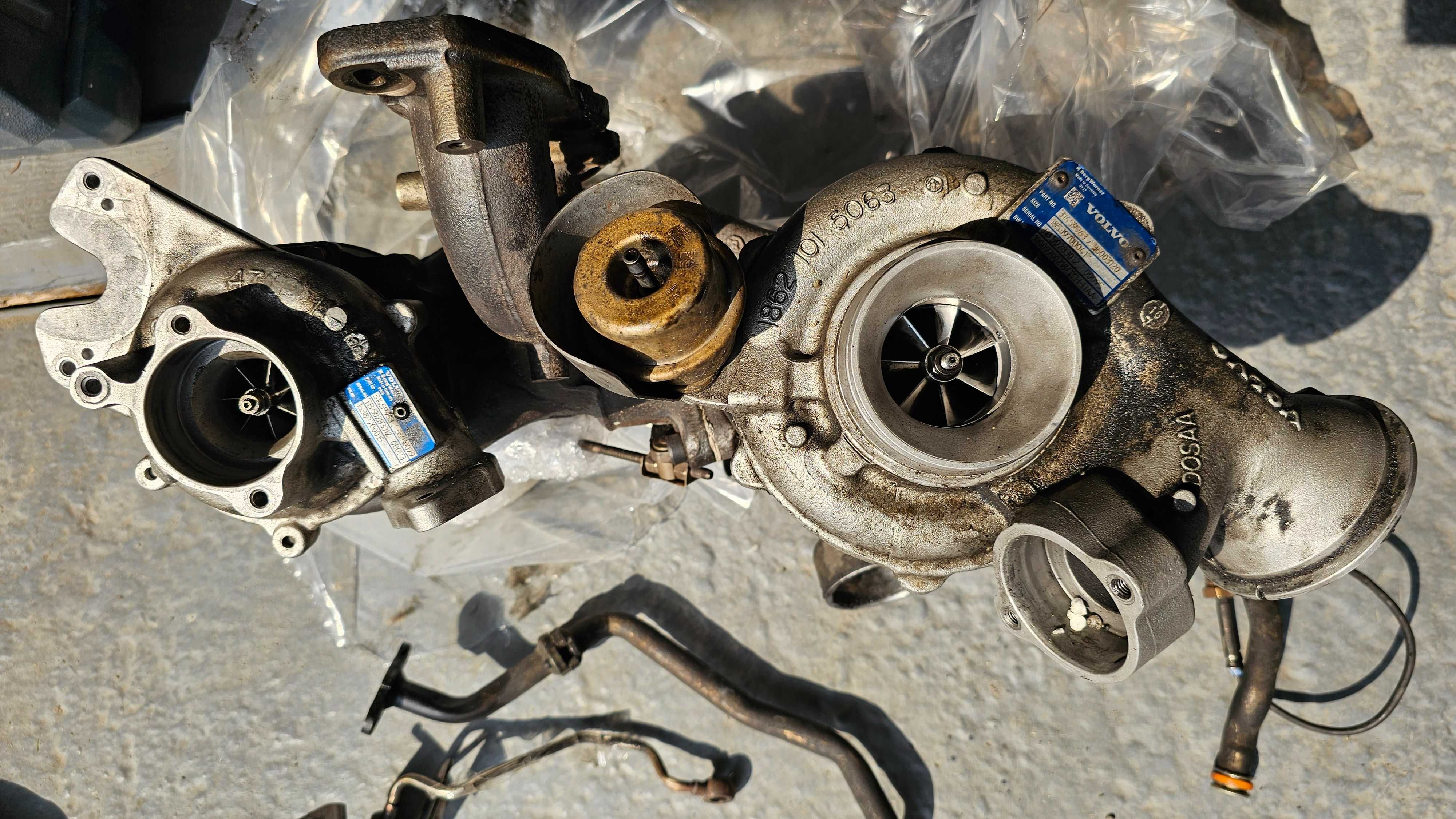 Zestaw turbosprężarka Volvo S90 D5 Turbina, 2 Turbiny